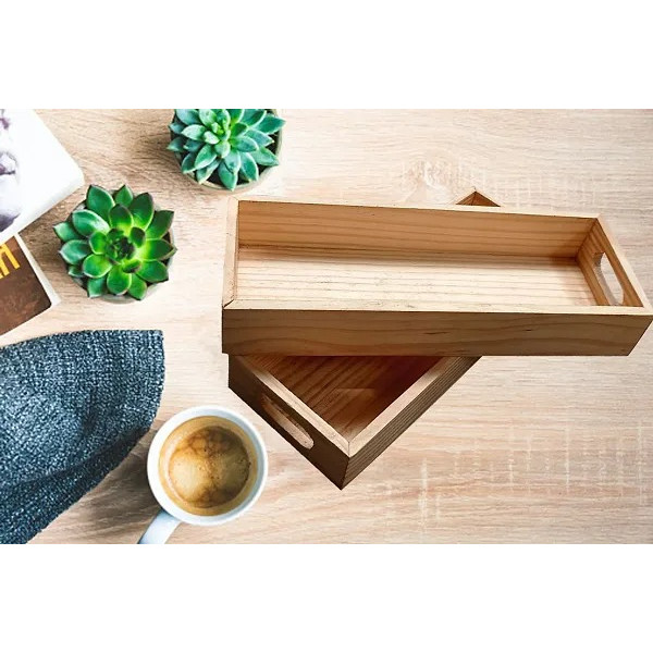 GR-Wooden Serving Tray Set (Set of 2) [Premium Product]