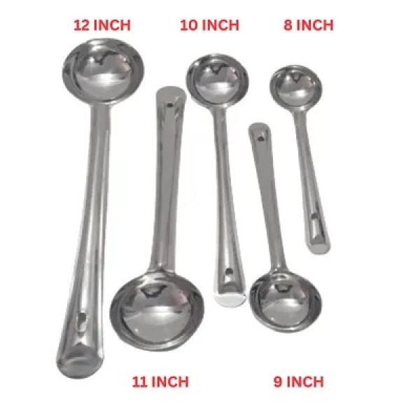 GR-Stainless Steel Serving Spoon Set (5-Piece) [Low Budget Product]