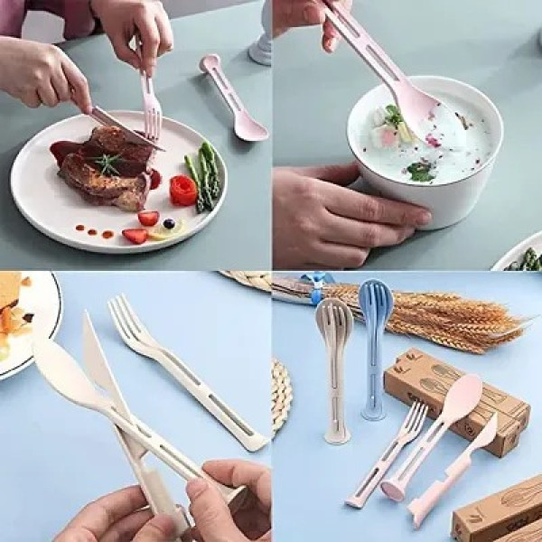 GR-De-Ultimate 3-in-1 Reusable Cutlery Set [Low Budget Product]