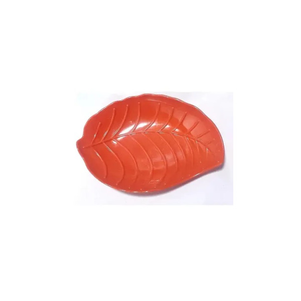 GR-LPINE Melamine Leaf-Shaped Snack Plates (Set of 6, Red) [Low Budget Product]