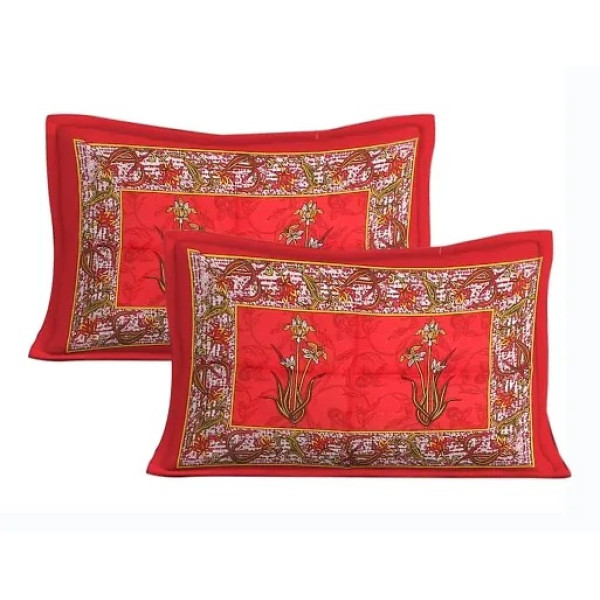 GR-Sanganeri Printed Cotton Double Bedsheet Set [Low Budget Product]