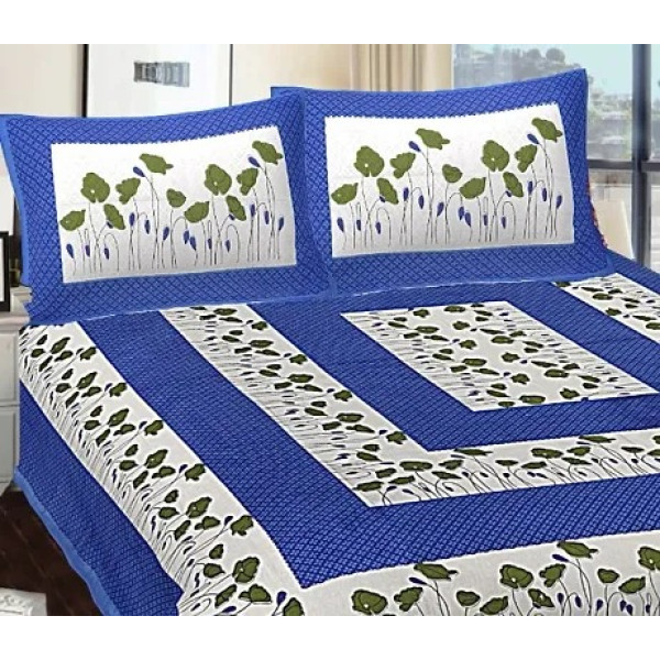 GR-Exquisite Jaipuri Cotton Double Bedsheet Set [L...