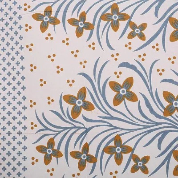 GR-Elegant Gray Border Jaipuri Cotton Single Bedsheet Set [Premium Product]