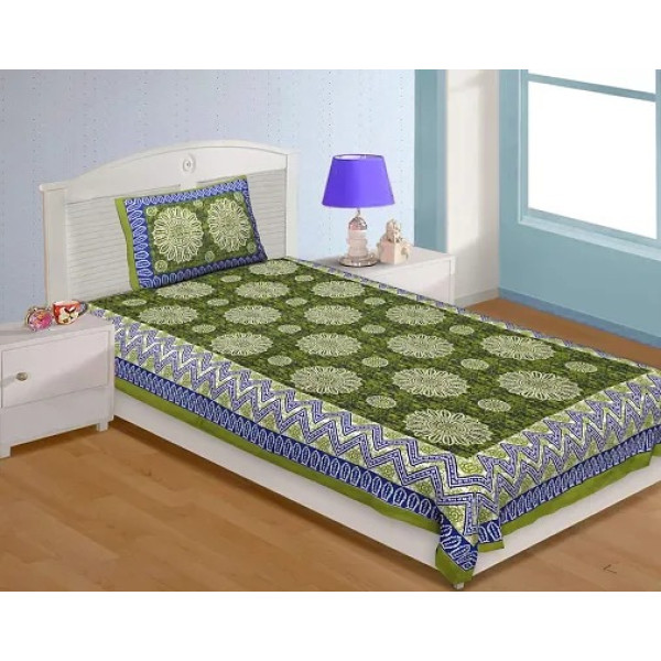 GR-Jaipuri Cotton Single Bedsheet Set [Premium Product]