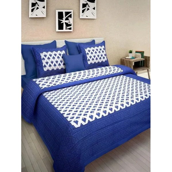 GR-Exquisite Rajasthani Jaipuri Cotton Double Beds...