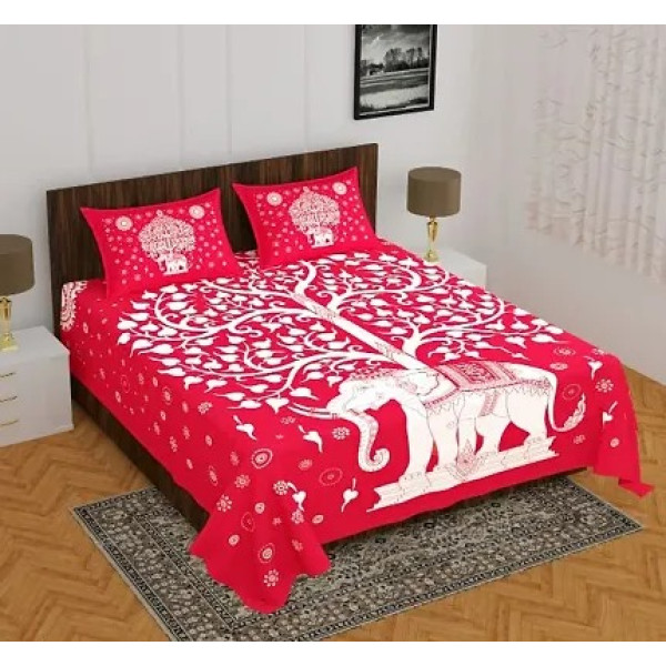 GR-Pure Cotton Double Bedsheet Set [Low Budget Product]