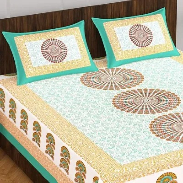 GR-Pure Cotton Double Bedsheet Set [Low Budget Product]