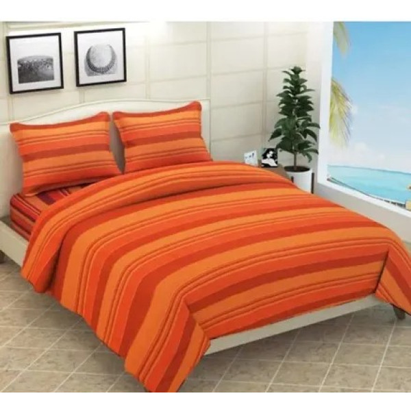 GR-Timeless Striped Cotton Double Bedsheet Set [Lo...