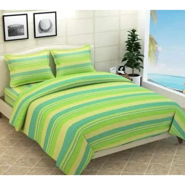 GR-Cozy Striped Cotton Double Bedsheet Set [Low Bu...