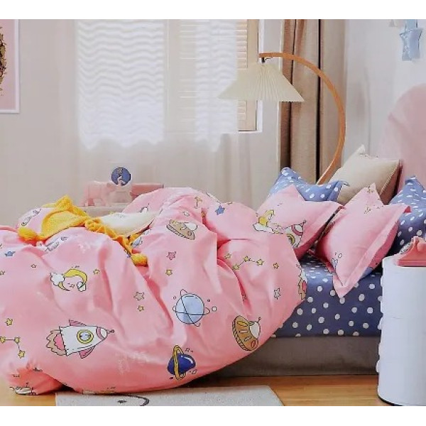 GR-Cute Cotton Double Bedsheet Set for Kids [Low B...