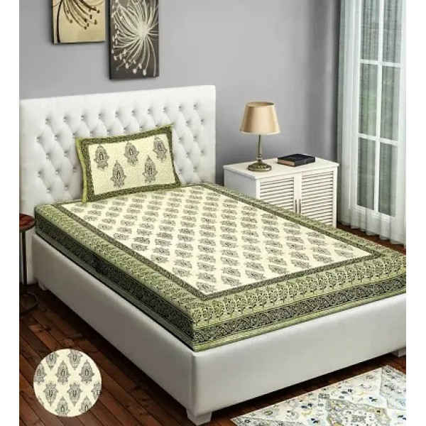 GR-Stylish Cotton Single Bedsheet Set [Low Budget Product]