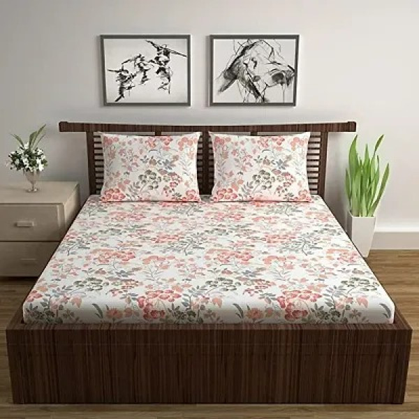 GR-Charming Floral Cotton Blend Single Bedsheet Se...