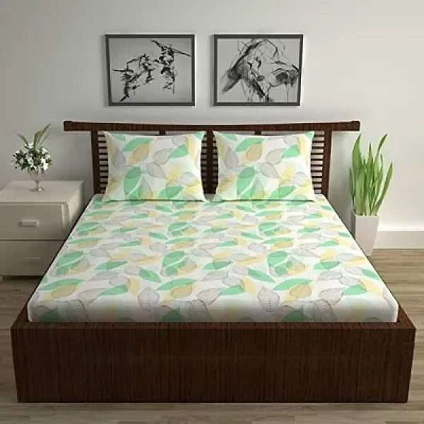 GR-Floral Cotton Blend Single Bedsheet Set [Low Bu...