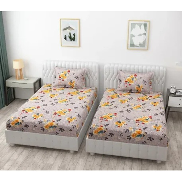 GR-Vibrant 3D Printed Cotton Double Bedsheet Set [...