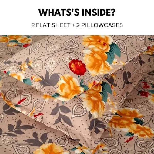 GR-Vibrant 3D Printed Cotton Double Bedsheet Set [Premium Product]