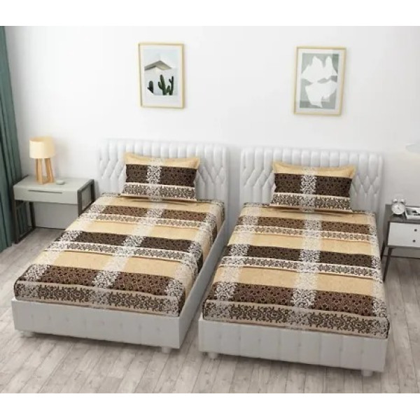 GR-Stylish 3D Printed Cotton Double Bedsheet Set [...