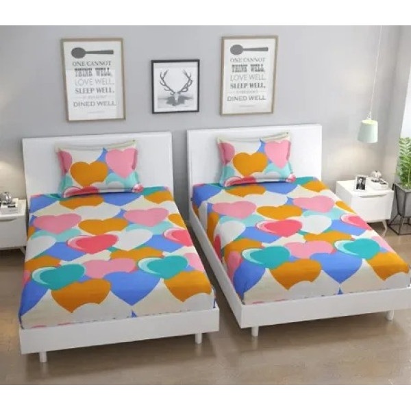 GR-Vibrant 3D Printed Cotton Double Bedsheet Set [...