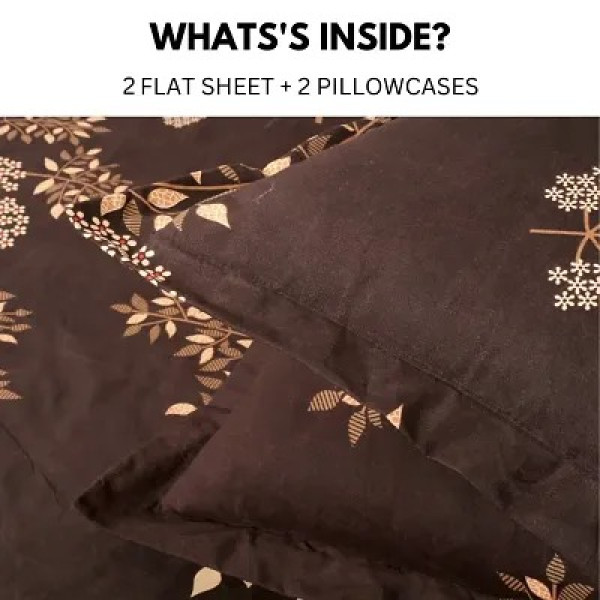 GR-Stylish 3D Printed Cotton Double Bedsheet Set [Premium Product]