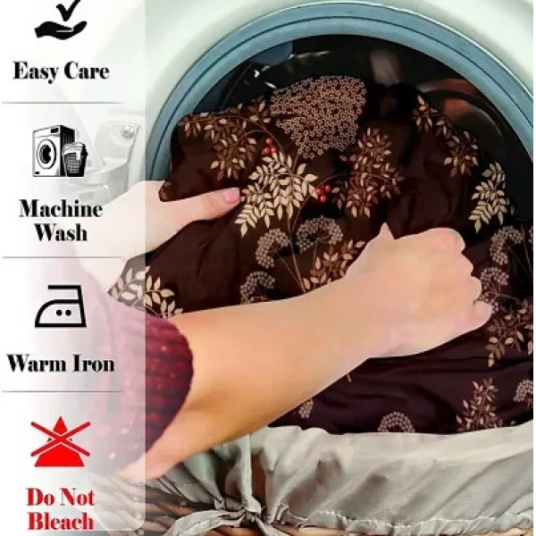 GR-Stylish 3D Printed Cotton Double Bedsheet Set [Premium Product]