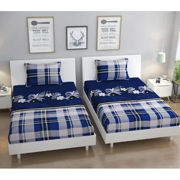 GR-Dreamy 3D Printed Cotton Double Bedsheet Set [L...