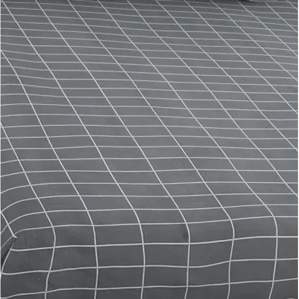 GR-Classic Cotton Checked Double Bedsheet Set [Low Budget Product]