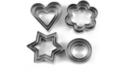 GR-Pastry Fruit Molds Stainless Steel Heart, Flowe...