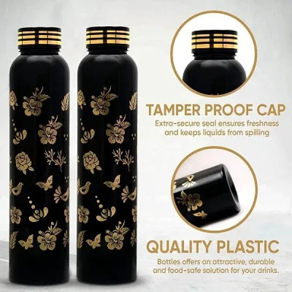 GR-Stylish Printed Water Bottle , Pack of 2 [Low Budget Product]