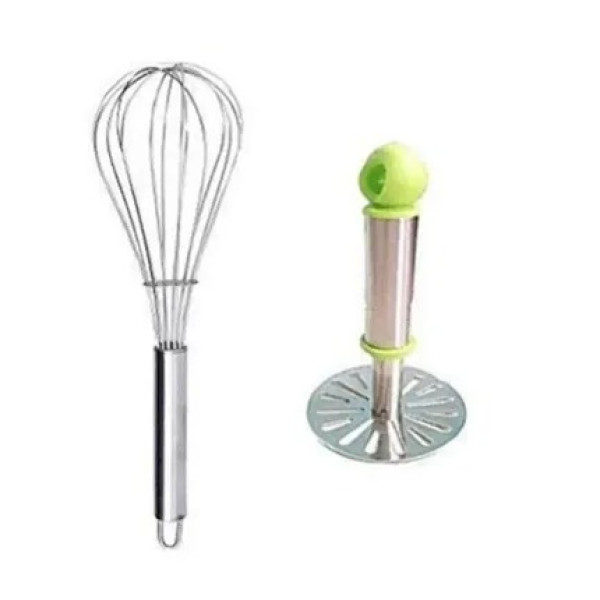 GR-Steel Potato Vegetable Masher and Steel Whisker...