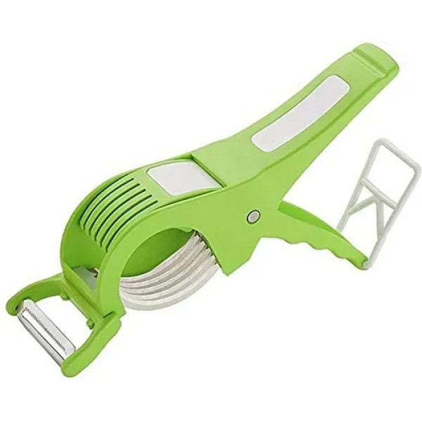 GR-2-in-1 Plastic Vegetable Cutter with Manual Juicer and Apple Cutter [Low Budget Product]