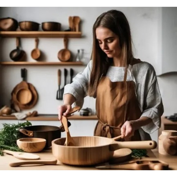 GR-Trendy Wooden Cooking Spoons Set of 8 [Low Budget Product]