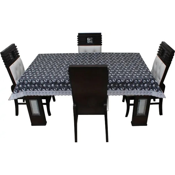 Stylish Fancy PVC Waterproof Dining Table Cover for 4 Seater