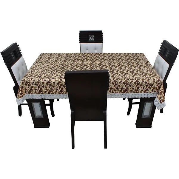 GR-Stylish Fancy PVC Waterproof Dining Table Cover for 4 Seater [Low Budget Product]