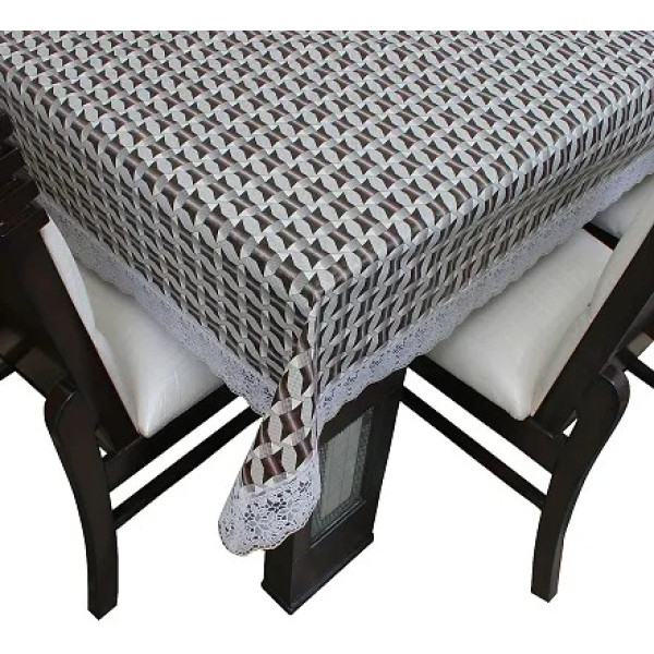 Stylish Fancy PVC Waterproof Dining Table Cover for 6 Seater