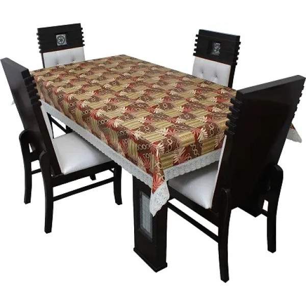 GR-Stylish Fancy PVC Waterproof Dining Table Cover for 4 Seater [Low Budget Product]