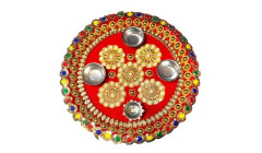 GR-Elegant Stainless Steel Puja Aarti Thali [Low B...