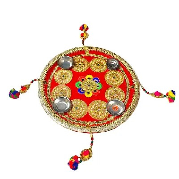 GR-Elegant Stainless Steel Puja Aarti Thali [Low Budget Product]