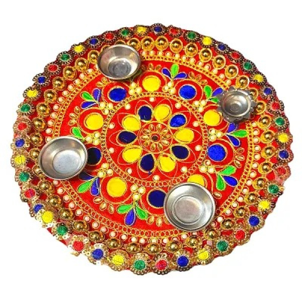 GR-Elegant Stainless Steel Puja Aarti Thali [Low Budget Product]