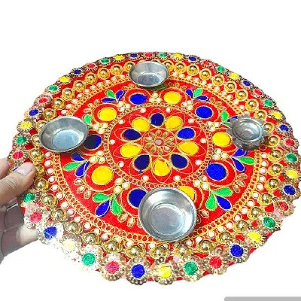 GR-Elegant Stainless Steel Puja Aarti Thali [Low Budget Product]