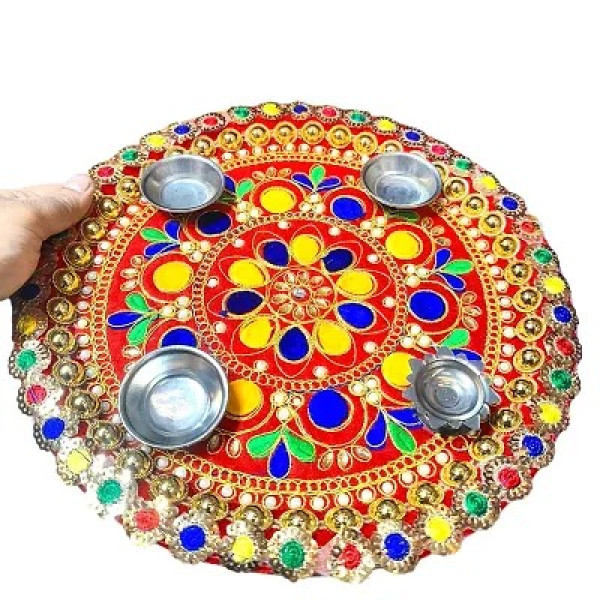 GR-Elegant Stainless Steel Puja Aarti Thali [Low Budget Product]