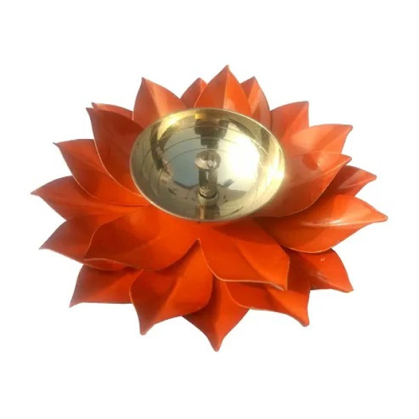 GR-Elegant Iron and Brass Kamal Patti Akhand Diya [Low Budget Product]