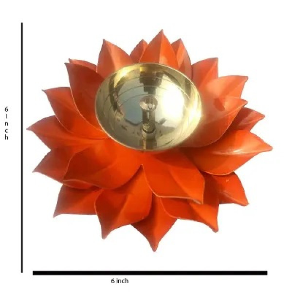 GR-Elegant Iron and Brass Kamal Patti Akhand Diya [Low Budget Product]