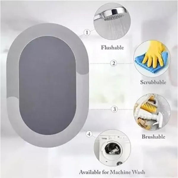 GR-Quick-Drying Water Absorbent Bathroom Mat [Low ...