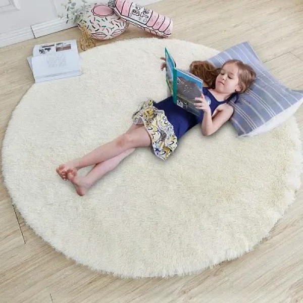 GR-Luxurious Round Shaggy Rug for Home [Low Budget...