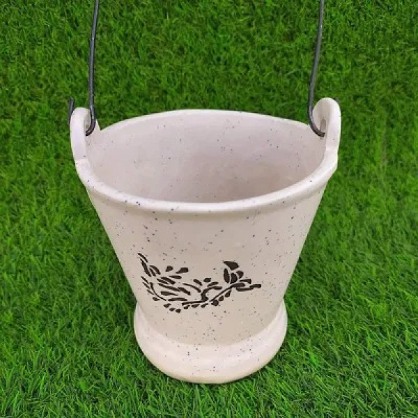 GR-Stylish Ceramic Bucket Planter [Low Budget Product]