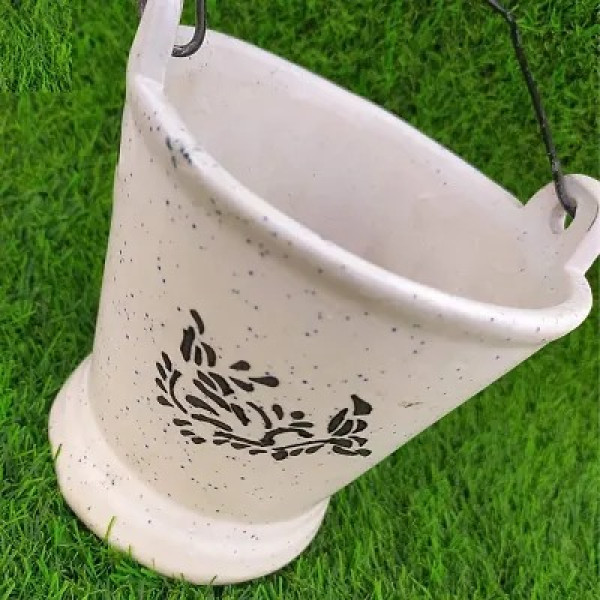 GR-Stylish Ceramic Bucket Planter [Low Budget Product]