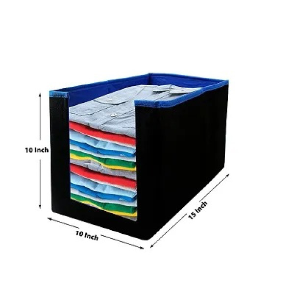GR-Foldable Non-Woven Shirt Stacker Wardrobe Organizer [Low Budget Product]