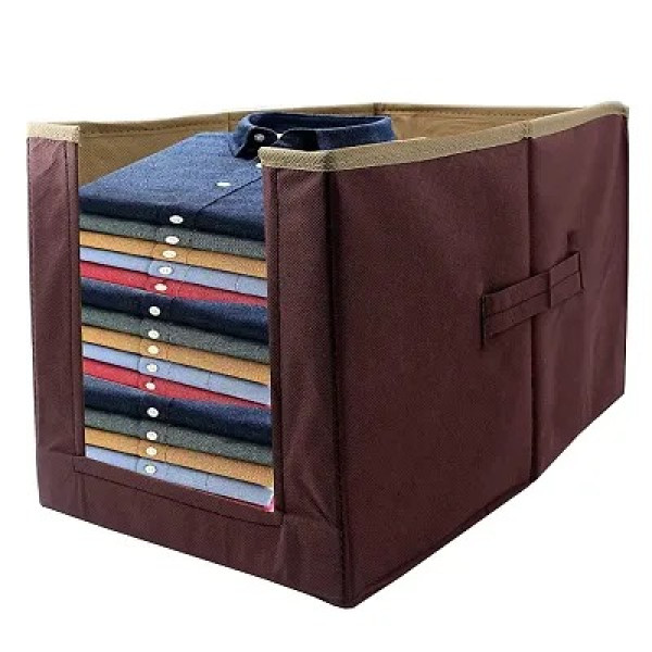 GR-Foldable Non-Woven Shirt Stacker Wardrobe Organizer [Low Budget Product]
