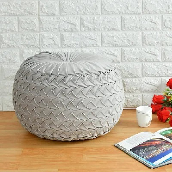 GR-Handmade Cotton Ottoman Stool Pouffe [Premium P...