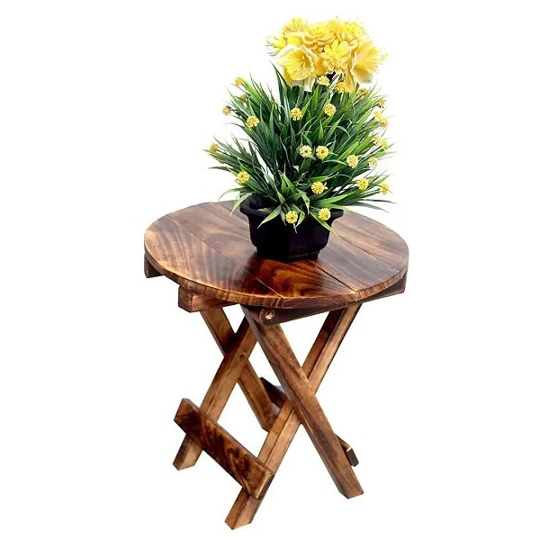 GR-Buraq Universal Round Wooden Folding Stool [Pre...