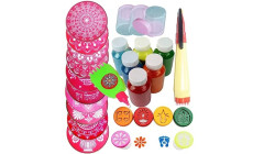 GR-ORAMSA Ready to Draw Plastic Rangoli Making Kit...